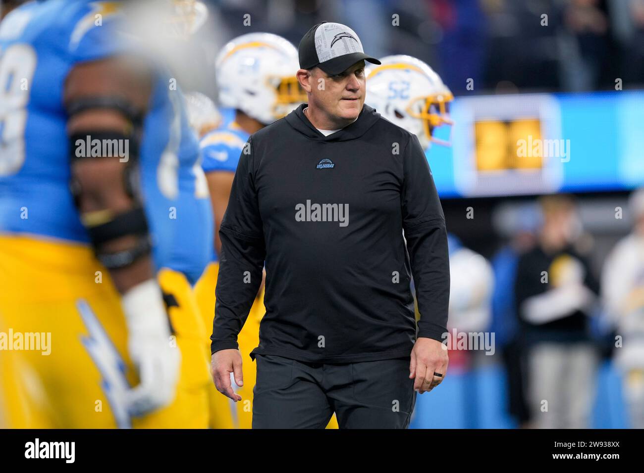Los Angeles Chargers head coach Giff Smith walks on the field before an