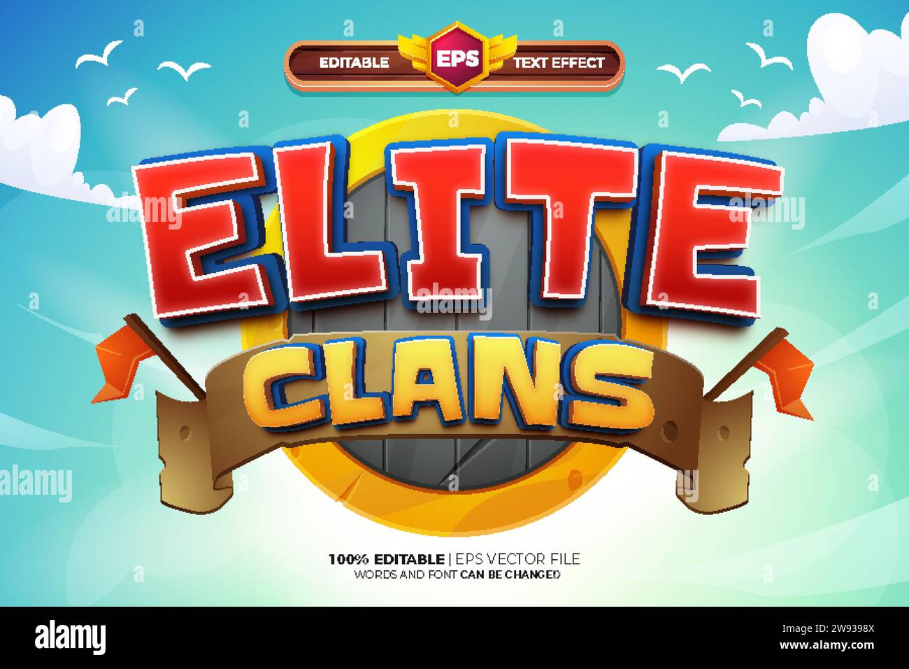 Clan Text Woodens vector vectors hi-res stock photography and images - Alamy