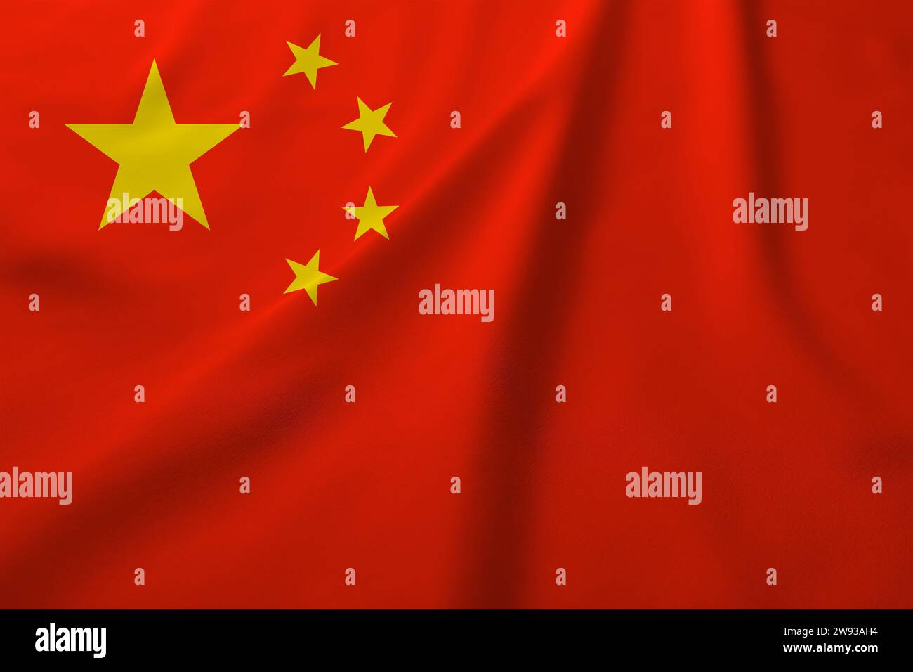 National flag of People's Republic of China Stock Photo
