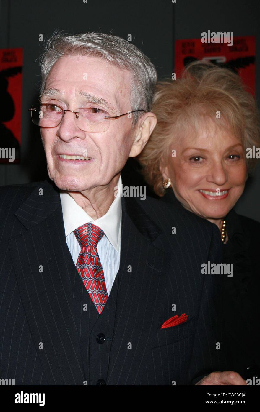 **FILE PHOTO** Selma Archerd Has Passed Away. Army Archerd and Selma Archerd attend the opening night performance of the new production of 'Cyrano de Bergerac' at the Richard Rogers Theatre in New York City on November 1, 2007. Photo Credit: Henry McGee/MediaPunch Credit: MediaPunch Inc/Alamy Live News Stock Photo