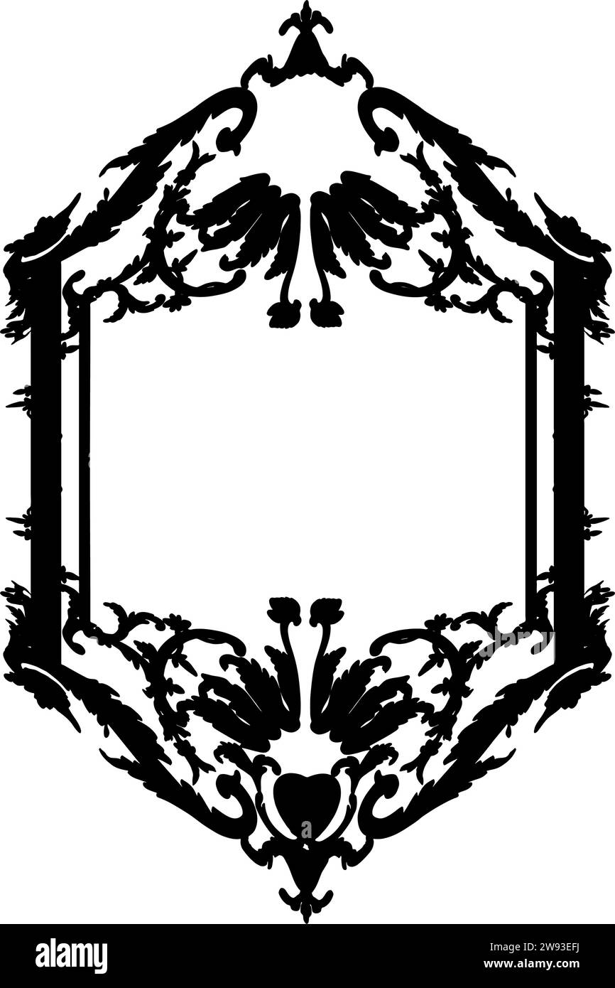 Gothic Frame Vector. Illustration Isolated On White Background. A ...