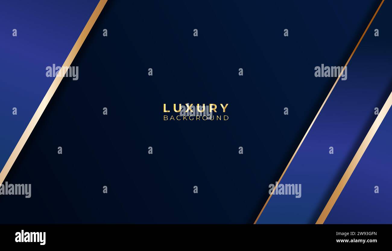 luxury blue gold background vector. luxury background vector illustration Stock Vector