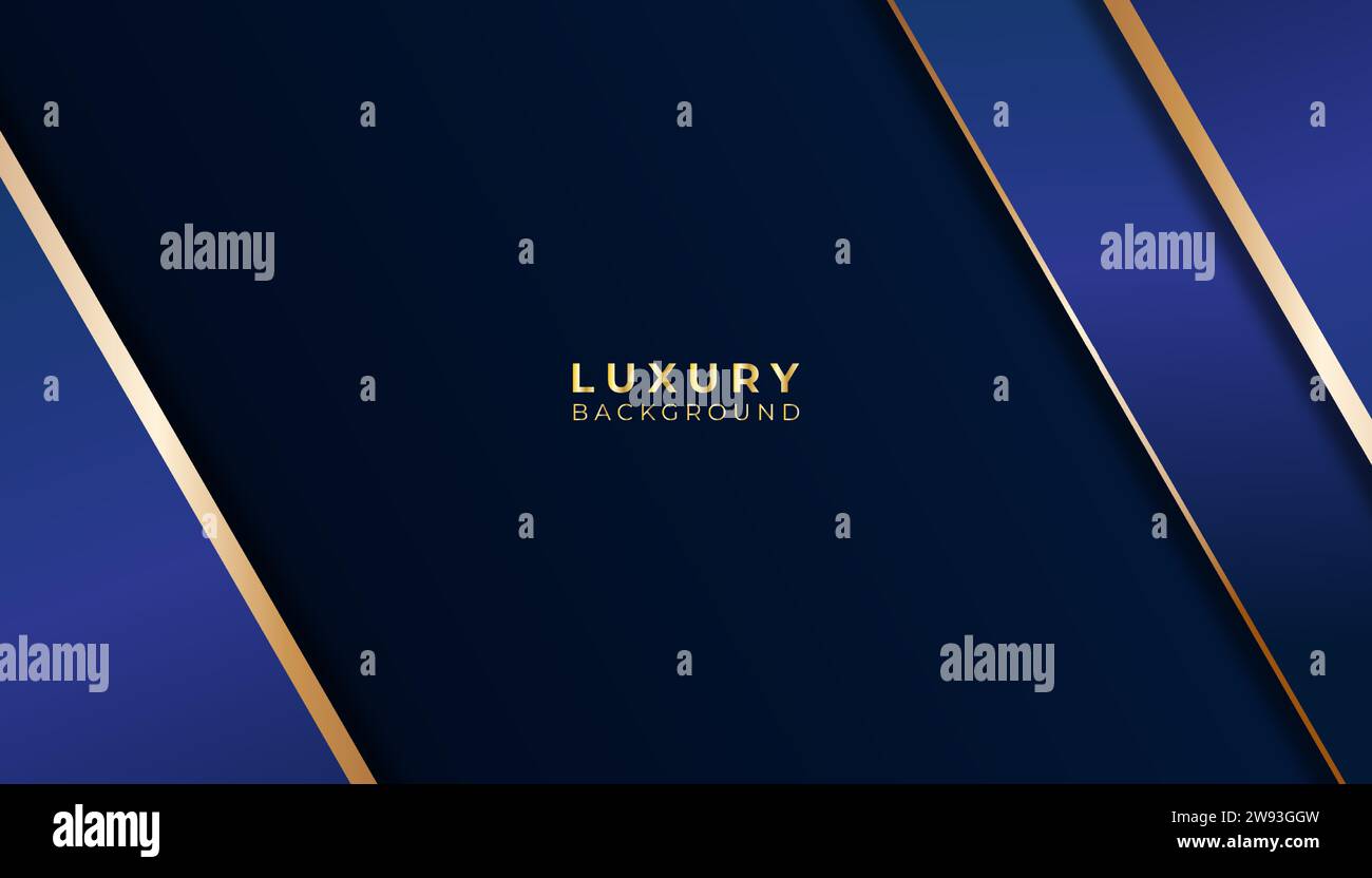 luxury blue gold background vector. luxury background vector illustration Stock Vector