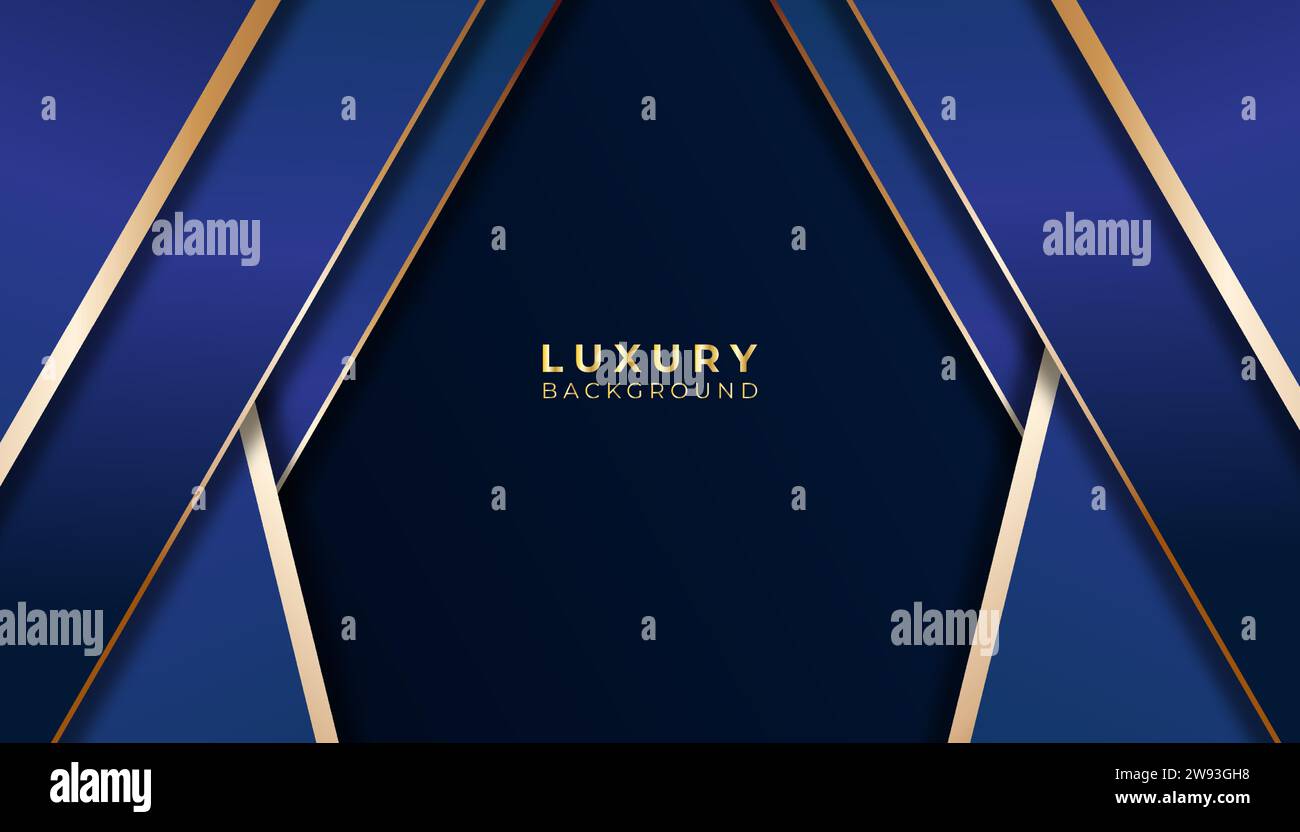 luxury blue gold background vector. luxury background vector illustration Stock Vector