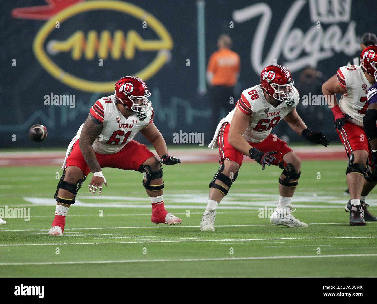 December 23, 2023 Utah Utes offensive lineman Kolinu'u Faaiu 61 and Utah Utes offensive