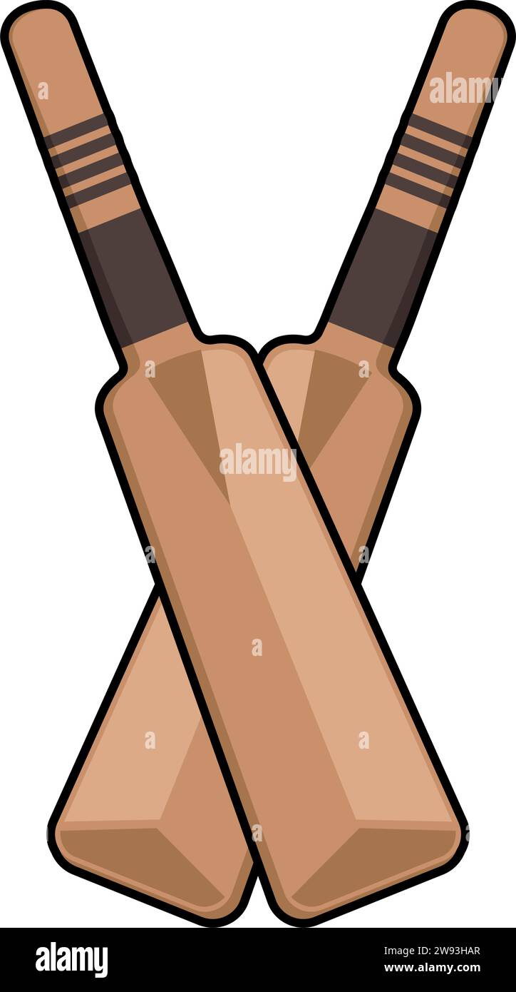 cricket bats illustration Stock Vector Image & Art Alamy