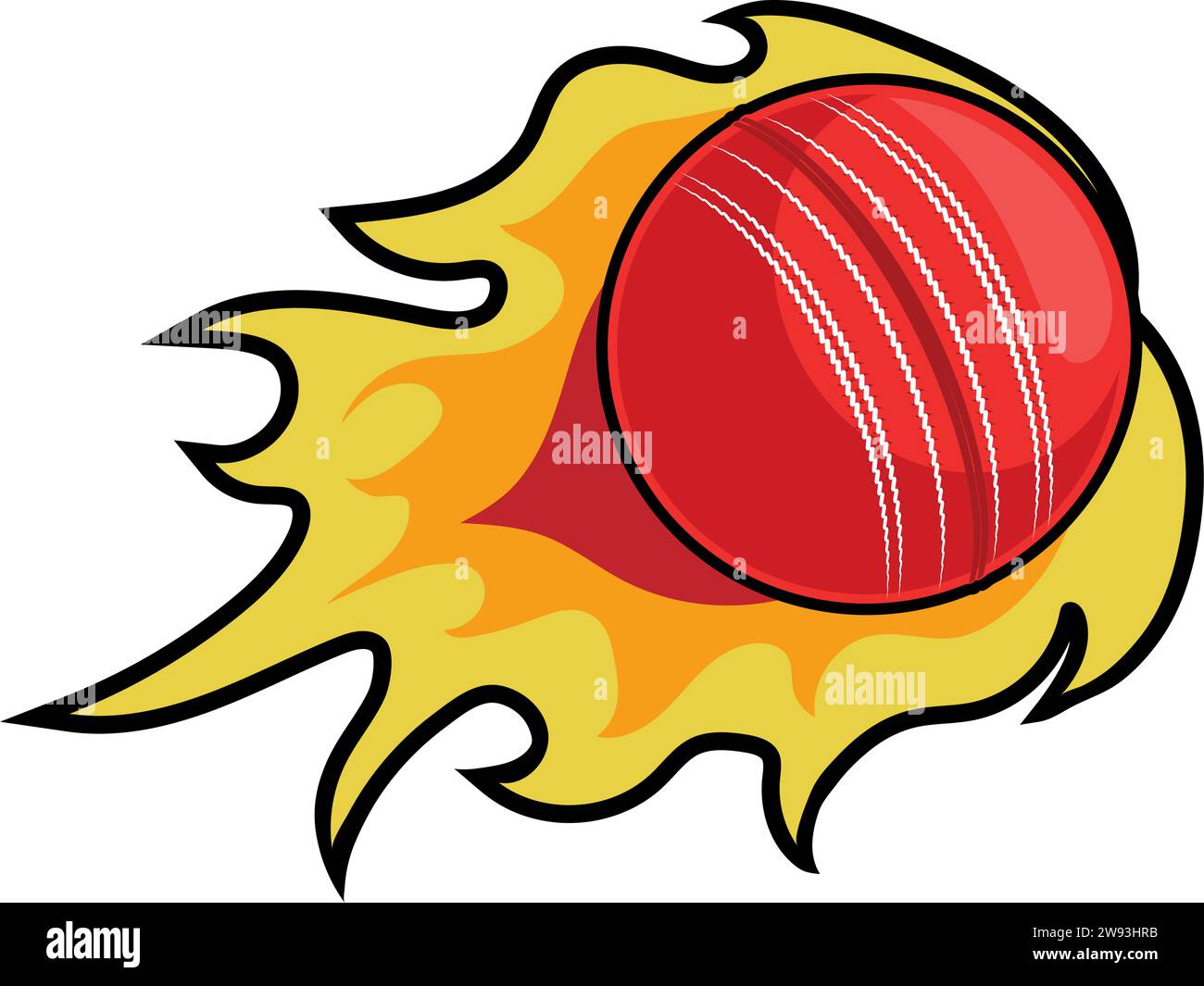 cricket ball on fire Stock Vector Image & Art Alamy