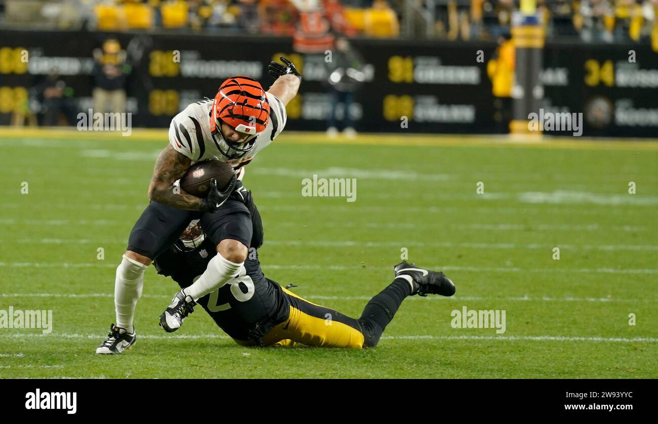 December 23, 2023, blank, blank, USA: Dec. 23, 2023: Trenton Irwin #16 and Miles Killebrew #28 during the Pittsburgh Steelers vs Cincinnati Bengals game in Pittsburgh PA at Acrisure Stadium. Brook Ward/AMG (Credit Image: © AMG/AMG via ZUMA Press Wire) EDITORIAL USAGE ONLY! Not for Commercial USAGE! Stock Photo