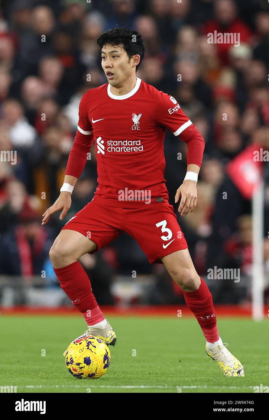 Liverpool, UK. 23rd Dec, 2023. Wataru Endo of Liverpool during the