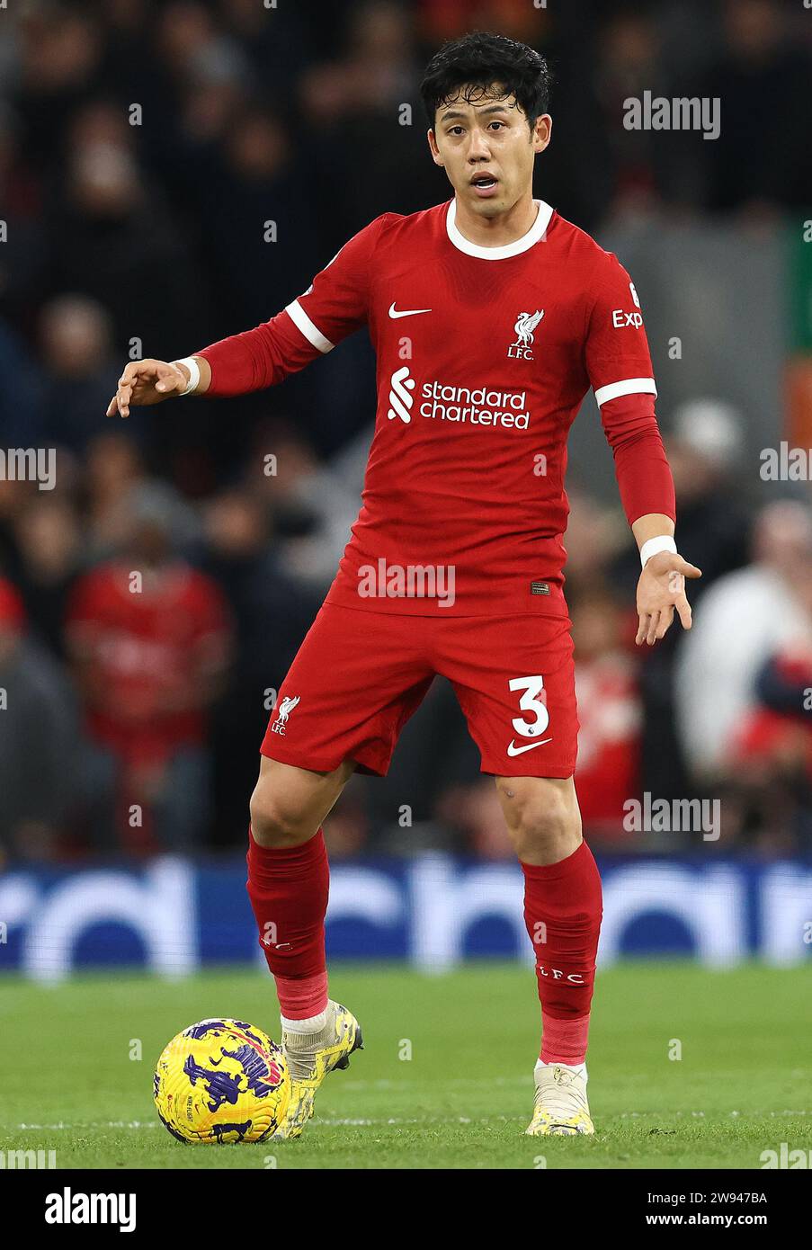 Liverpool, UK. 23rd Dec, 2023. Wataru Endo of Liverpool during the