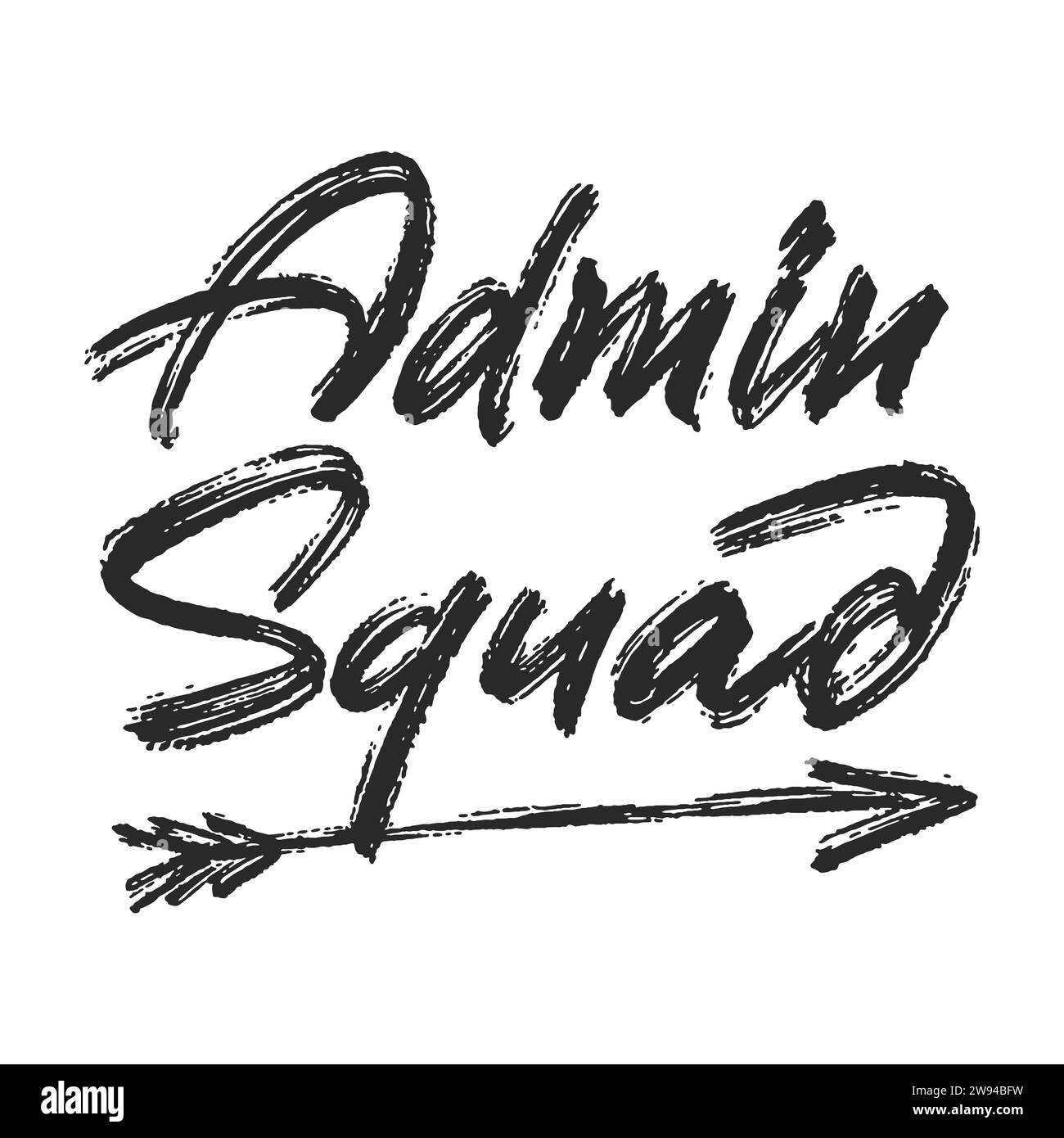 Admin Squad vector lettering Stock Vector