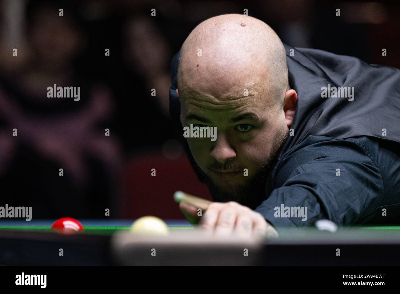 Macao, China. 24th Dec, 2023. Luca Brecel competes during the third