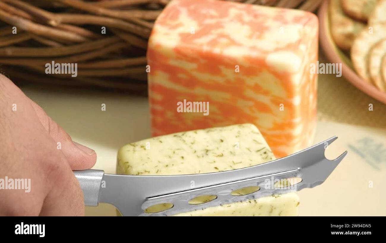 Cheese blockWhole cheese block transformed with finesse, as a skilled