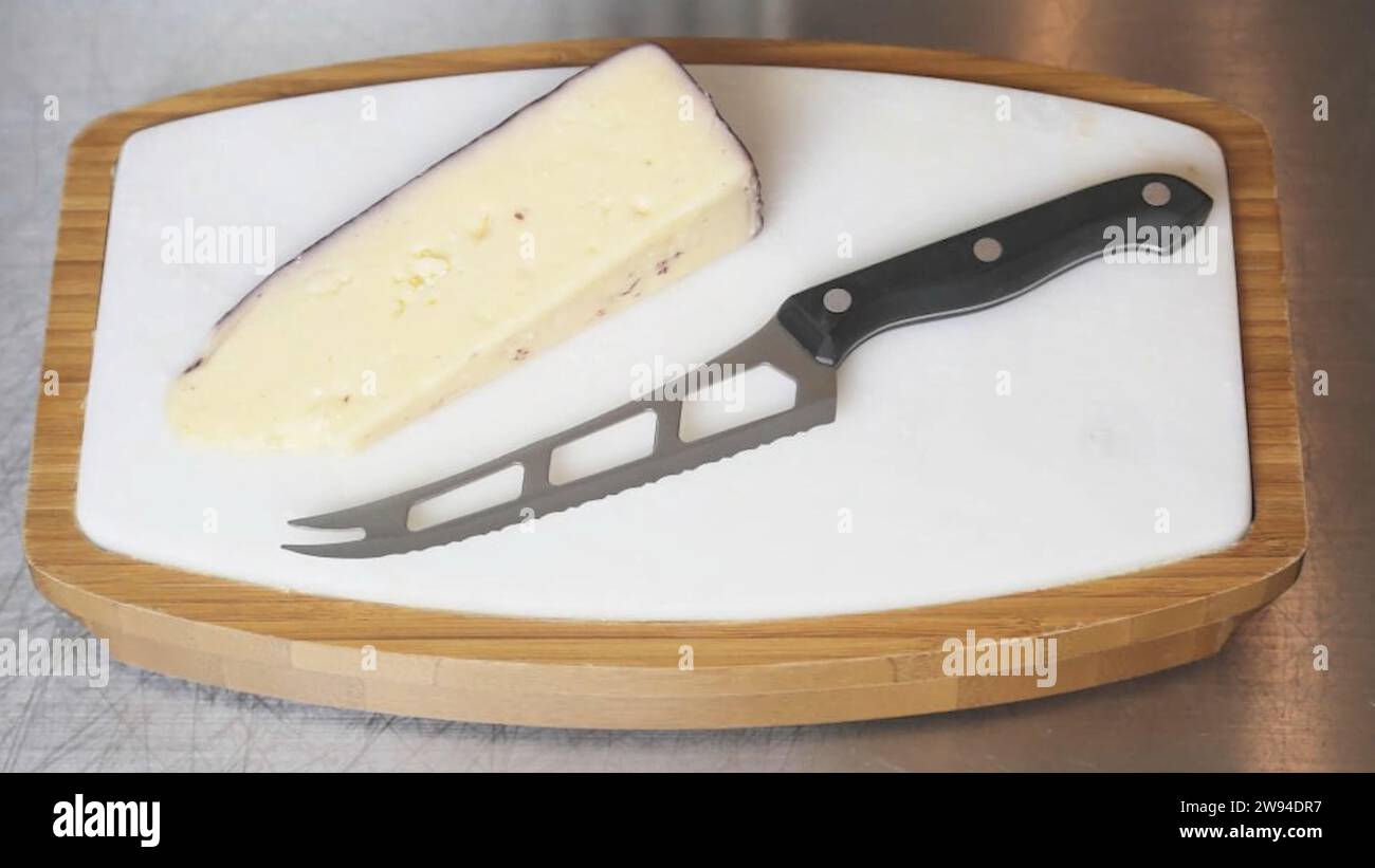 Italian Cheese Food Platter Skillfully arranged sliced cheese blocks