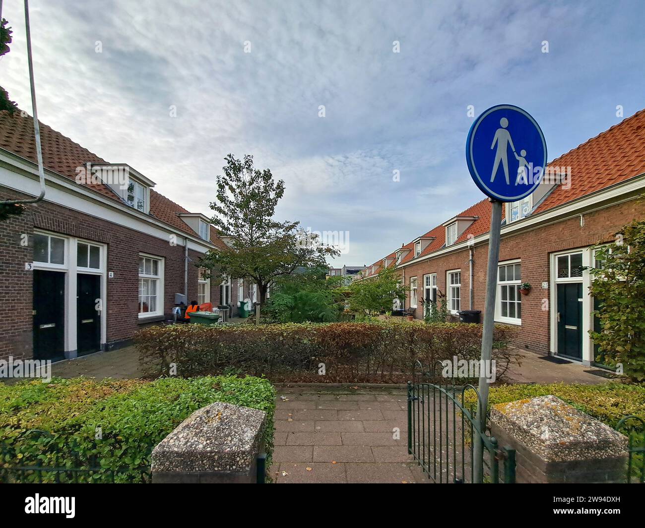120 deaconess houses in the form of a courtyard on the Om en Bij in The Hague in the Netherlands Stock Photo