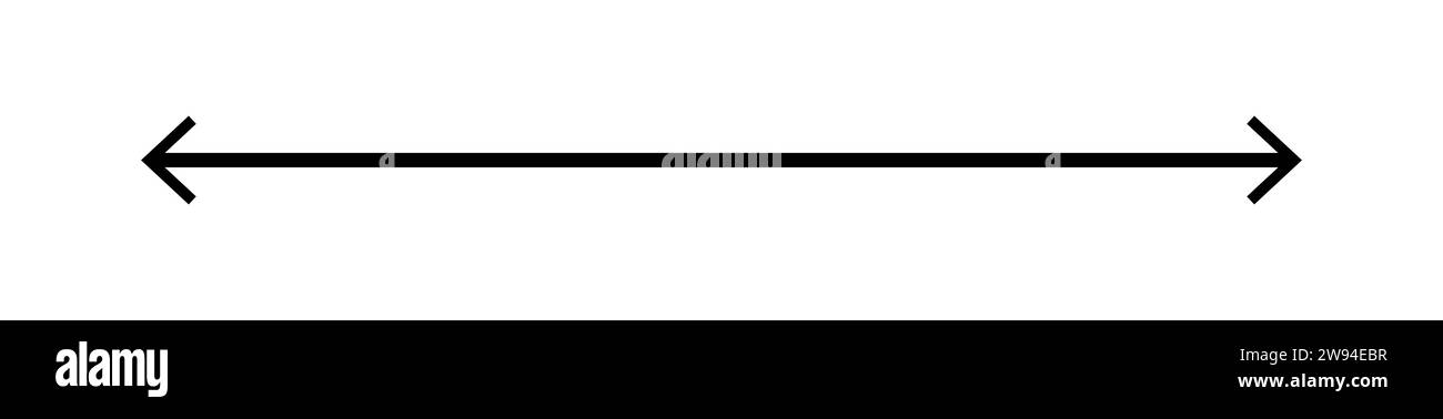 Long double straight black arrow. Direction indicator up, down or right ...