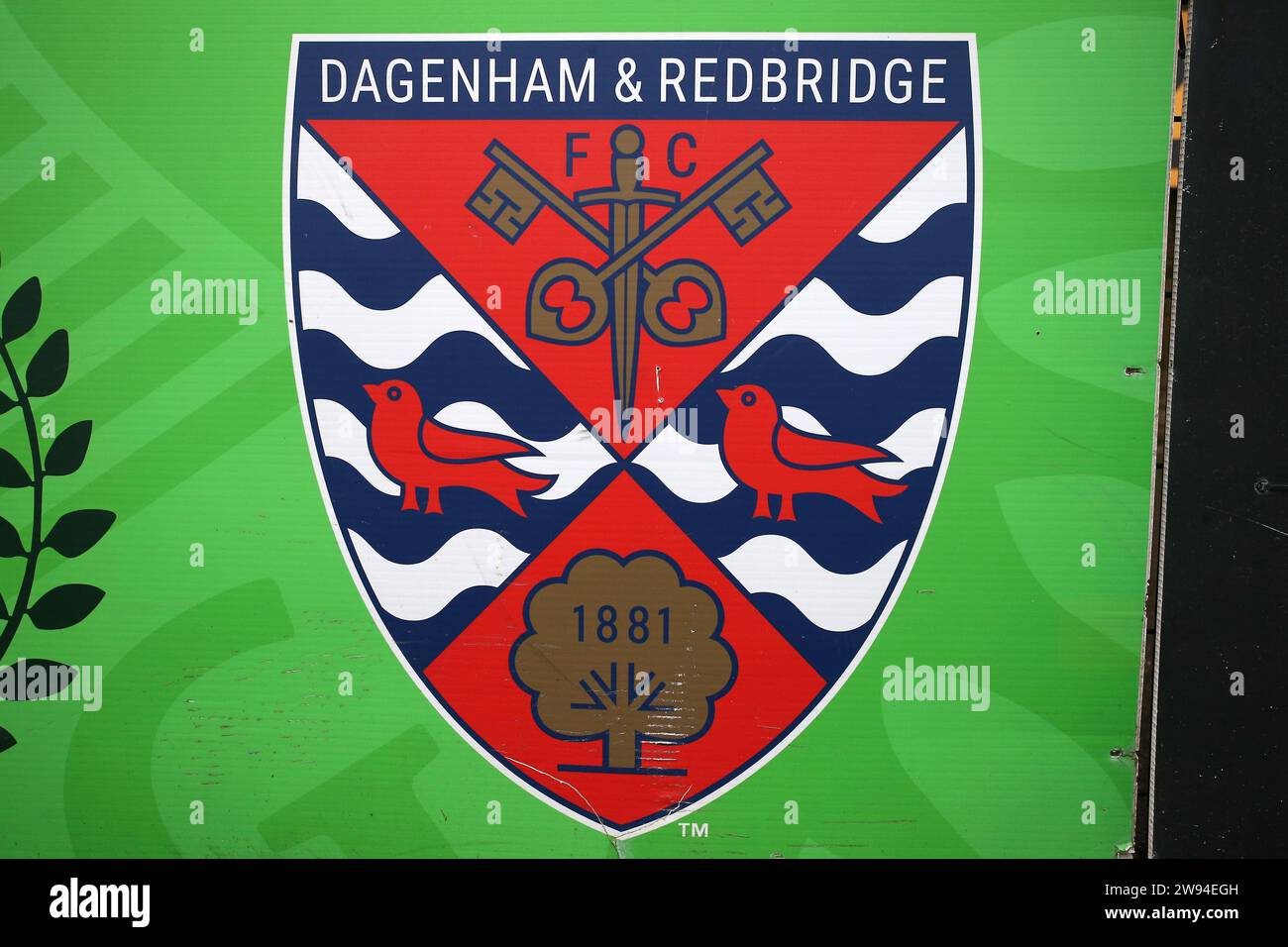 Dagenham logo during Dagenham & Redbridge vs Wealdstone , Vanarama