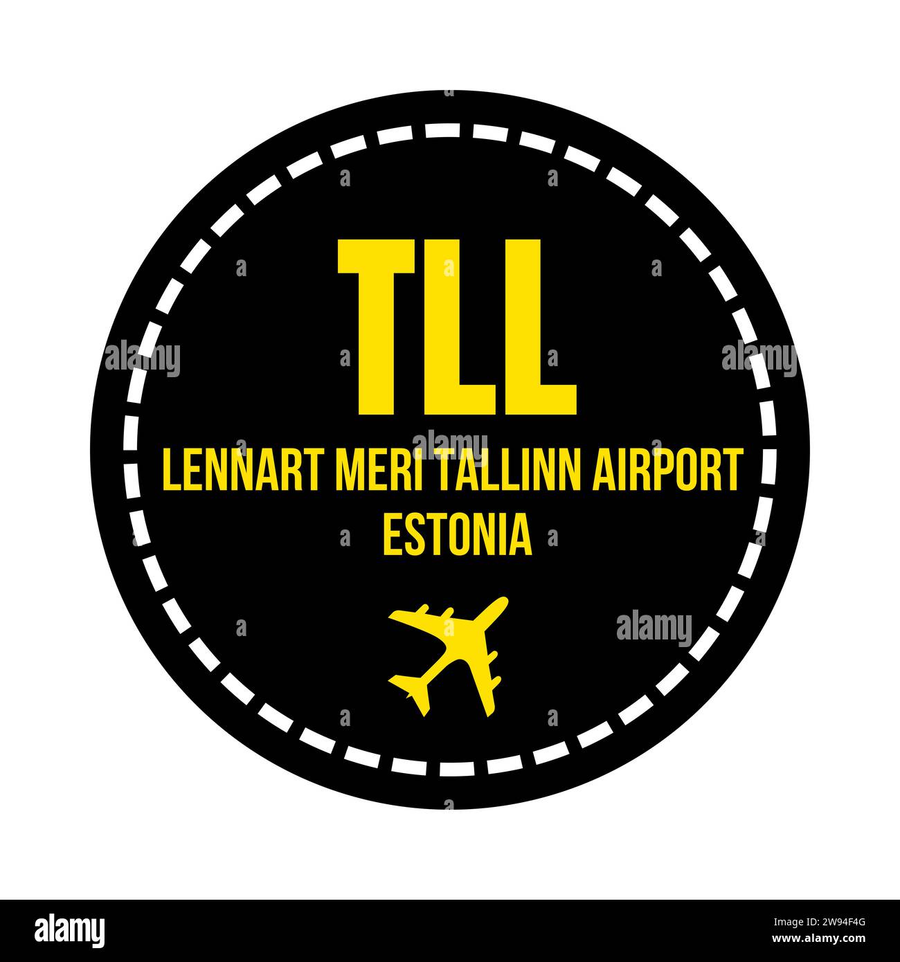 TLL Tallinn airport symbol icon Stock Photo - Alamy 
