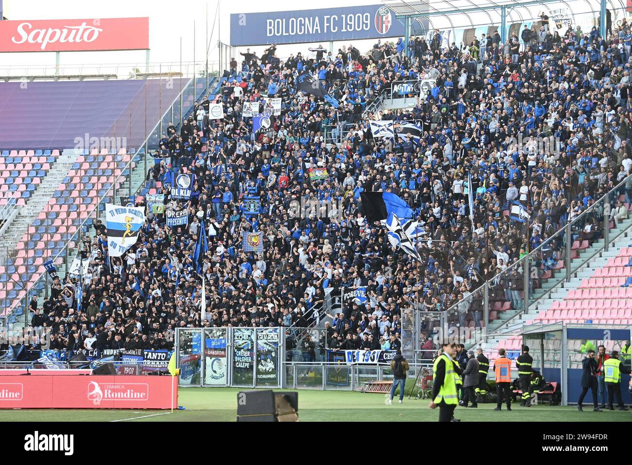 Bologna, Italy. 23rd Dec, 2023. Atalanta Bc supporters during Bologna