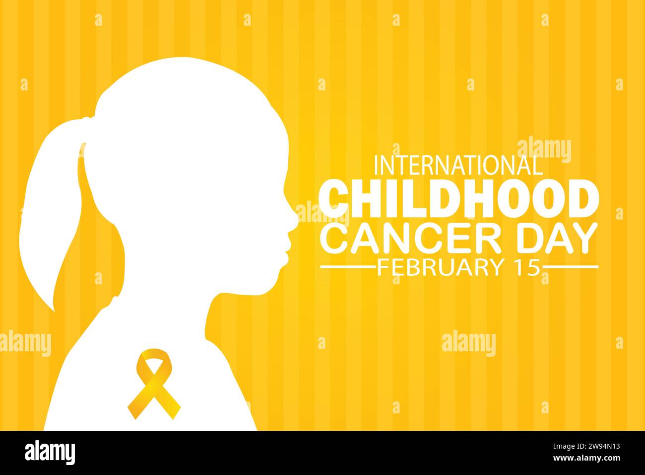 International Childhood Cancer Day Vector illustration. February 15. Suitable for greeting card, poster and banner. Stock Vector
