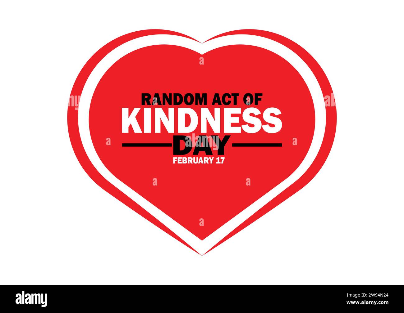 Random act of Kindness Day Vector illustration. February 17. Holiday concept. Template for background, banner, card, poster with text inscription. Stock Vector