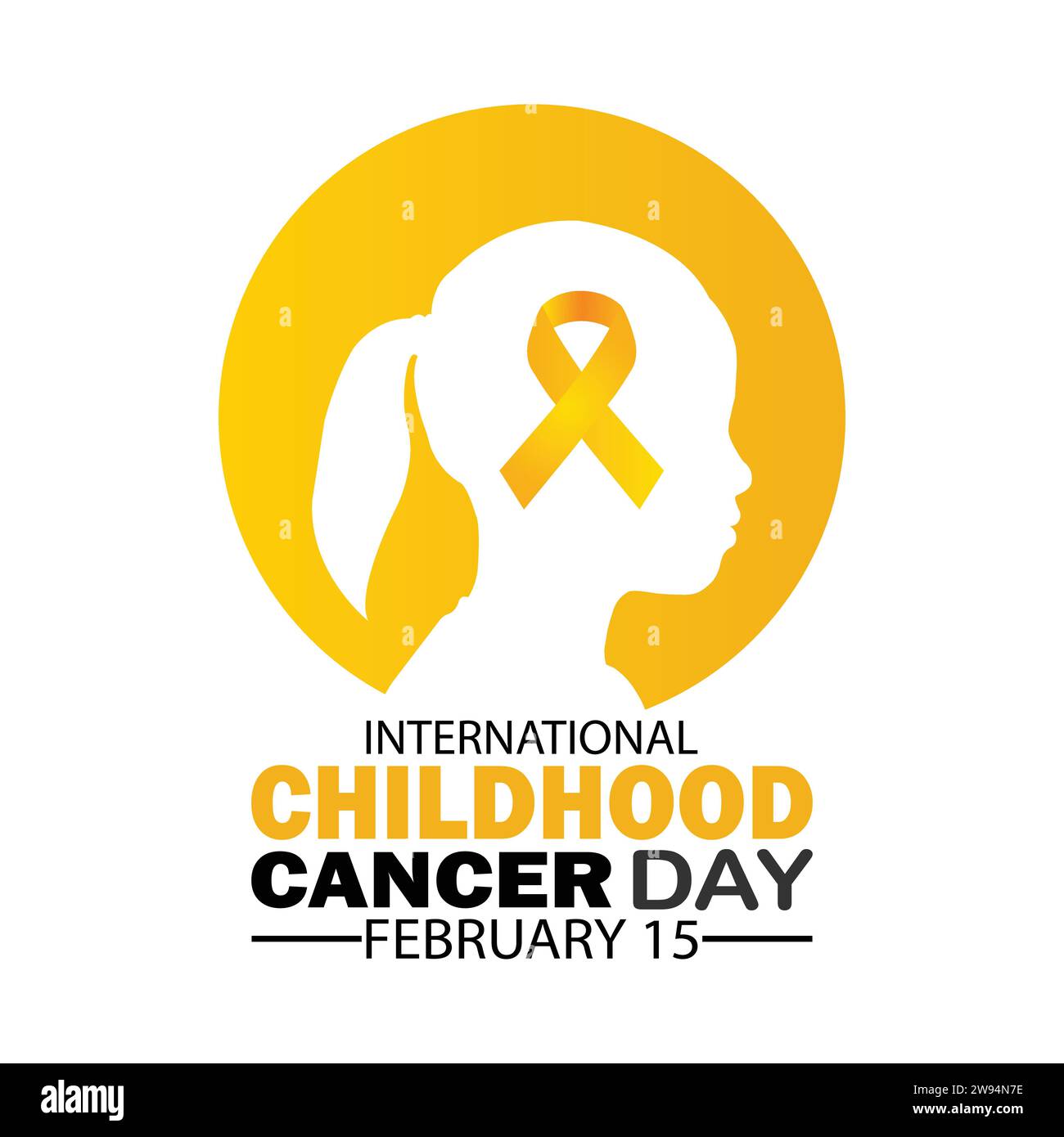 International Childhood Cancer Day Vector. February 15. Holiday concept. Template for background, banner, card, poster with text inscription. Stock Vector