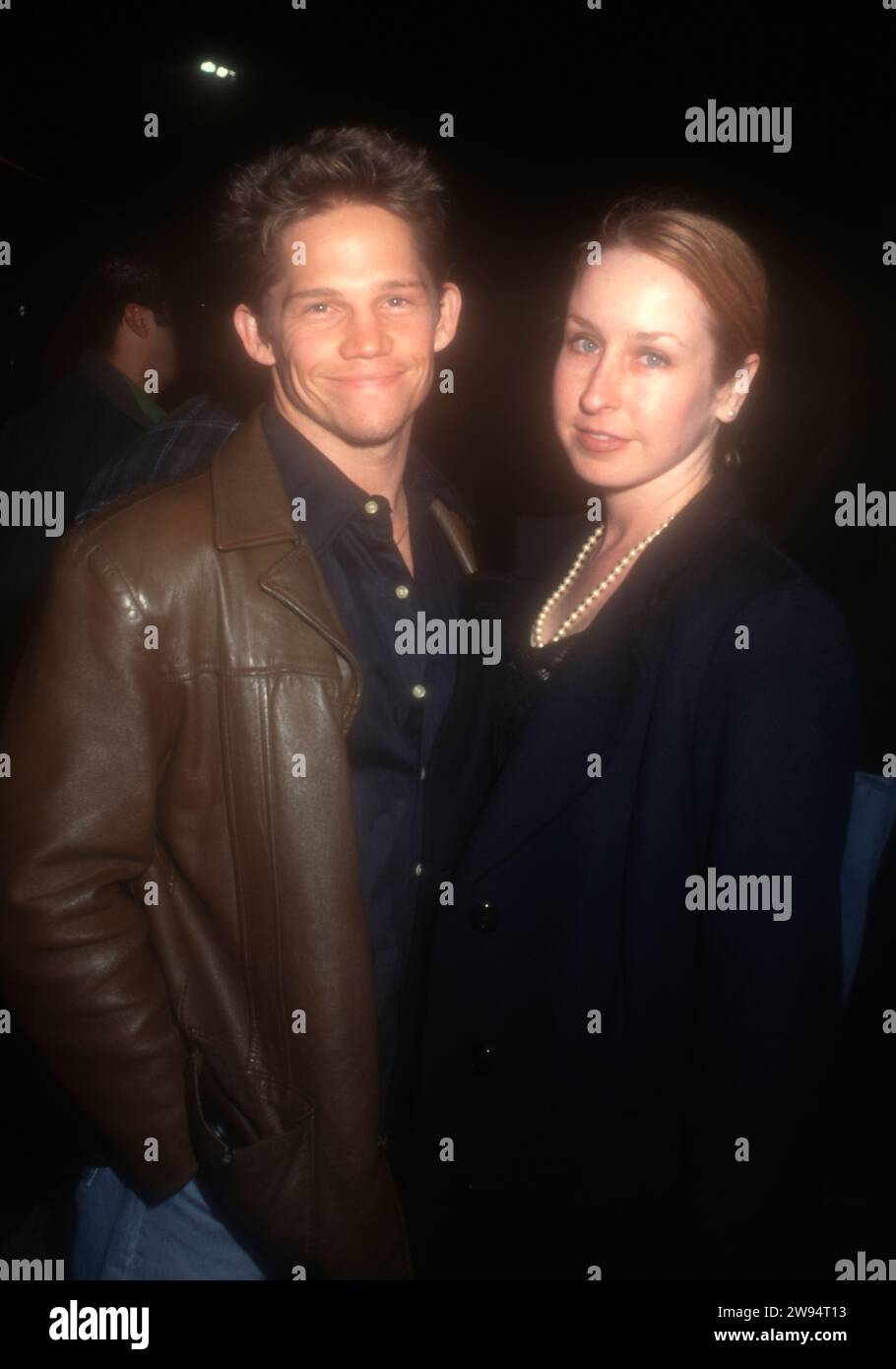 Santa Monica, California, USA 26th September 1996 Actor Jack Noseworthy and Kitty attend Cirque Du Soleil ÔQuidamÕ Opening Night on September 26, 1996 at Santa Monica Beach in Santa Monica, California, USA. Photo by Barry King/Alamy Stock Photo Stock Photo