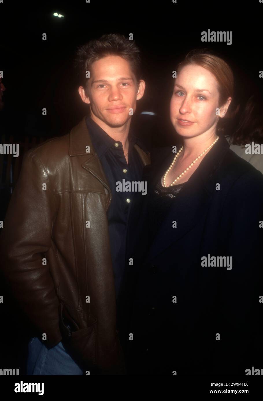 Santa Monica, California, USA 26th September 1996 Actor Jack Noseworthy and Kitty attend Cirque Du Soleil ÔQuidamÕ Opening Night on September 26, 1996 at Santa Monica Beach in Santa Monica, California, USA. Photo by Barry King/Alamy Stock Photo Stock Photo