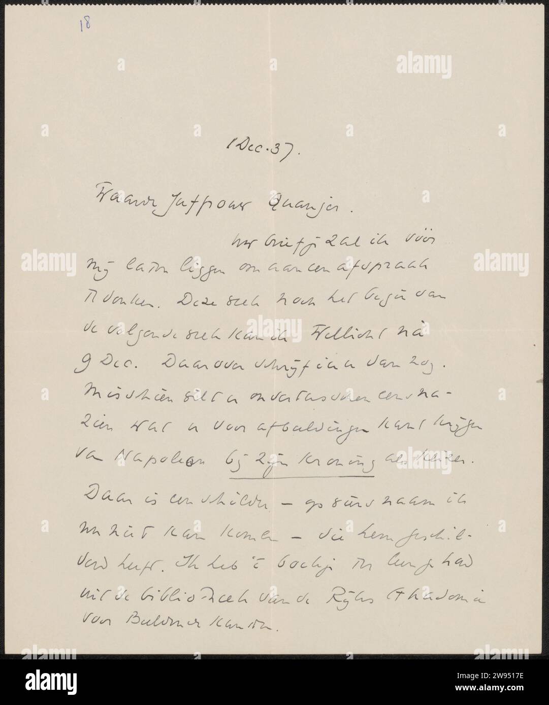 Letter to Marisa Quanjer, Richard Nicolaüs Roland Holst, 1937 letter ...