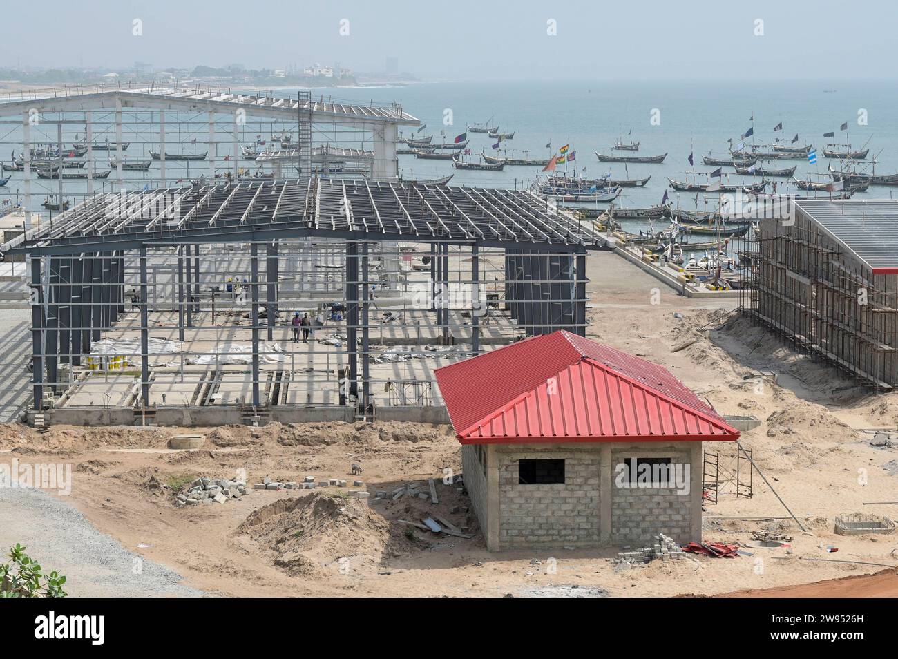 Ghana, Accra, fishing port GHANA, Accra, Jamestown, construction of new
