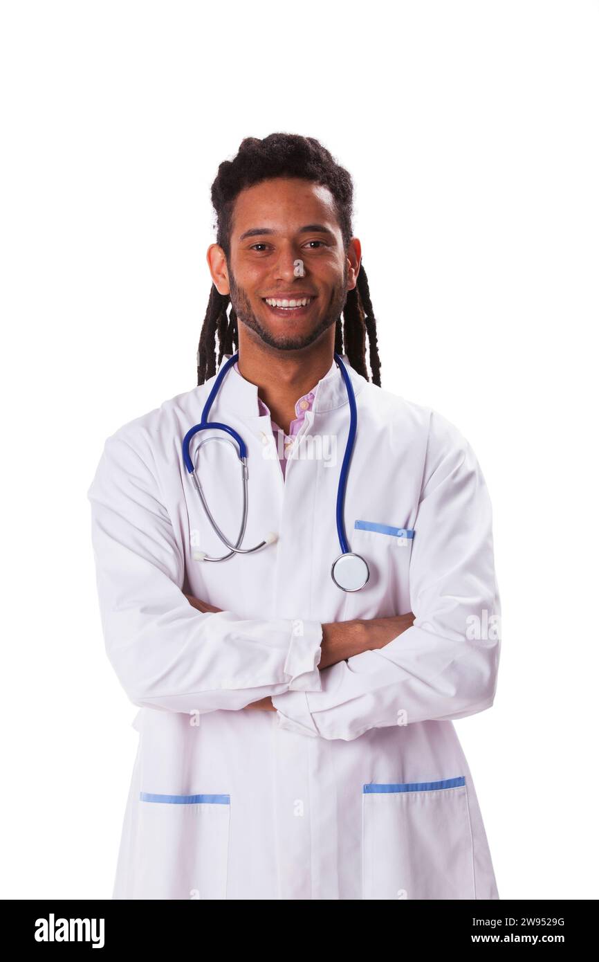 Happy male doctor laughing portrait hi-res stock photography and images ...