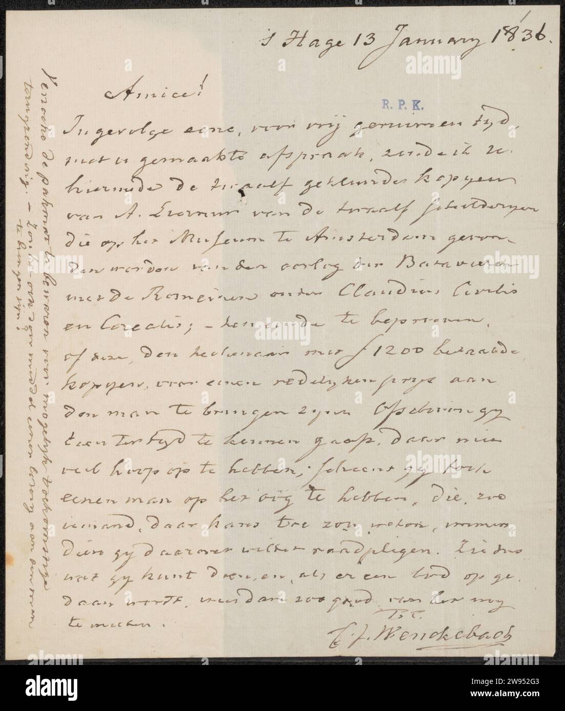 Letter to Anonymous, Unknown, 1811 - 1836 letter The Hague paper. ink ...