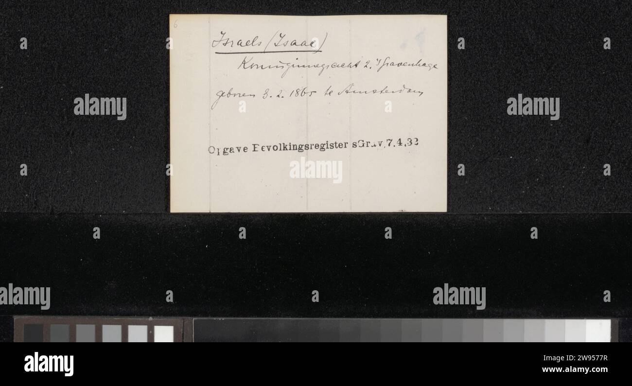 Document on Isaac Israels, Anonymous, 1932 document paper. ink writing ...