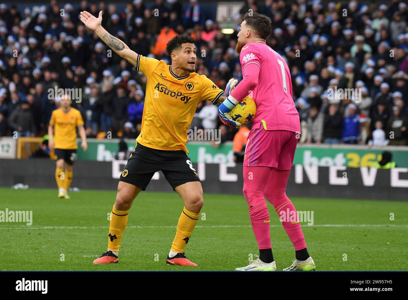 Wolves Gomez Wolverhampton Wanderers' Joao Gomes, left, talks with Wolverhampton ...