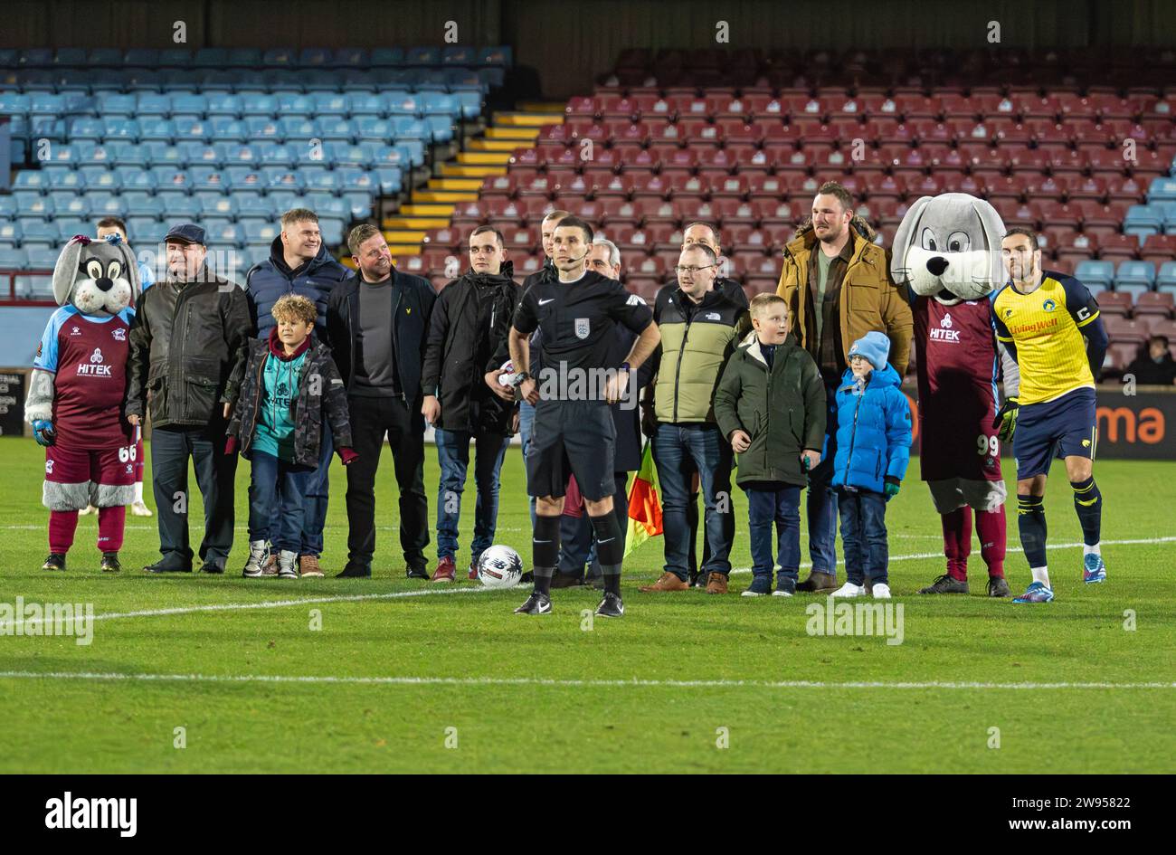 Scunthorpe United Vs Solihull Moors FA Trophy, Glanford Park, Scunthorpe, North Lincolnshire, England 08.12.2023 Stock Photo