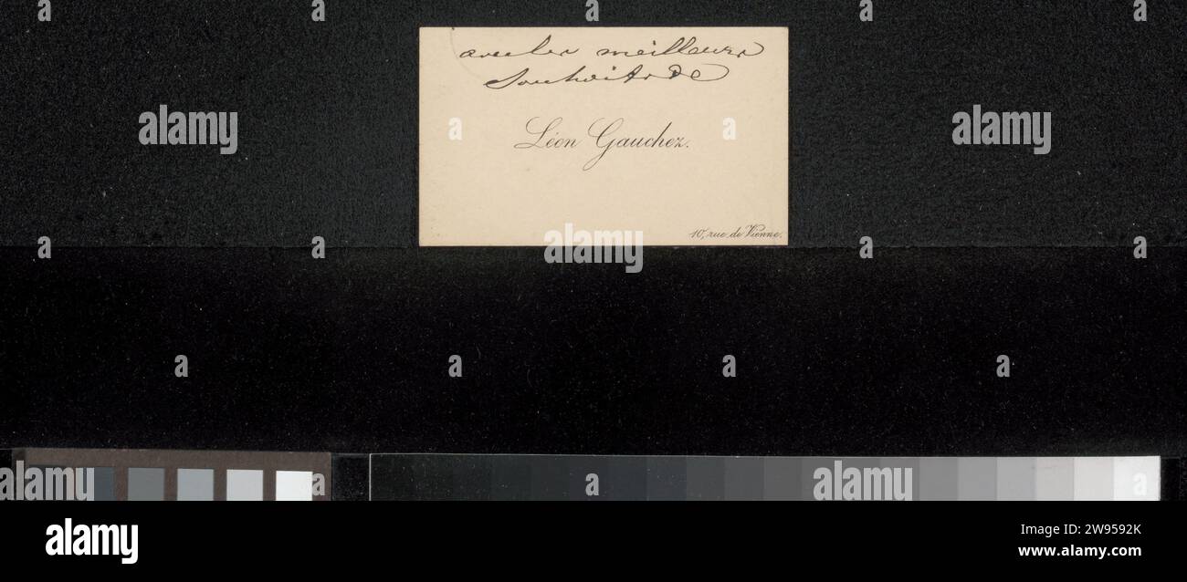 Business card to Philip Zilcken, 1835 - 1907 cardboard. ink printing ...