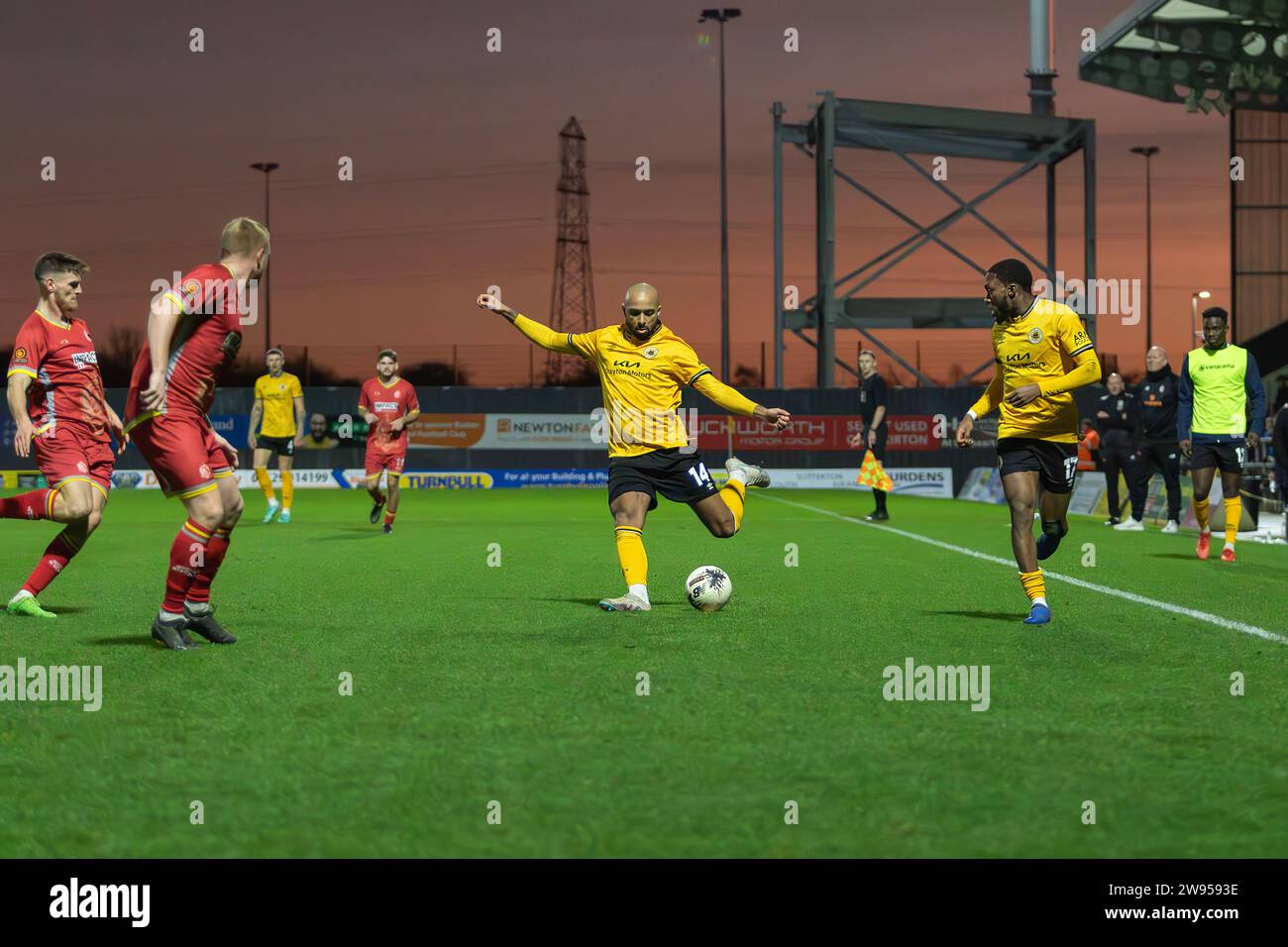 Boston United Vs Alfreton Town Vanarama National League North 23.12.2023 Jakemans Community Stadium, Boston, Lincolnshire, England Stock Photo