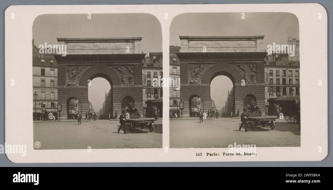 View of the Porte Saint-Denis in Paris, Neue Photographic Gesellschaft ...