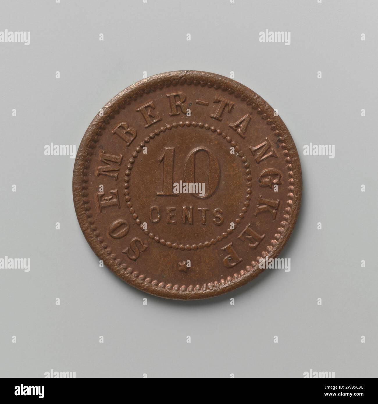 Ten cents for Plantage Soember -Tangkep ,, 1875 - 1925 monetary tokens ...