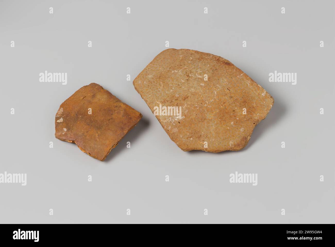 Shards of jugs from the wreck of the East Indians Hollandia, Anonymous, 1700 - in Or Before 1743  Stoneware, Rhenish, Frechen-ware, jug; fragm of bodies. Cologne stoneware   Second Stock Photo