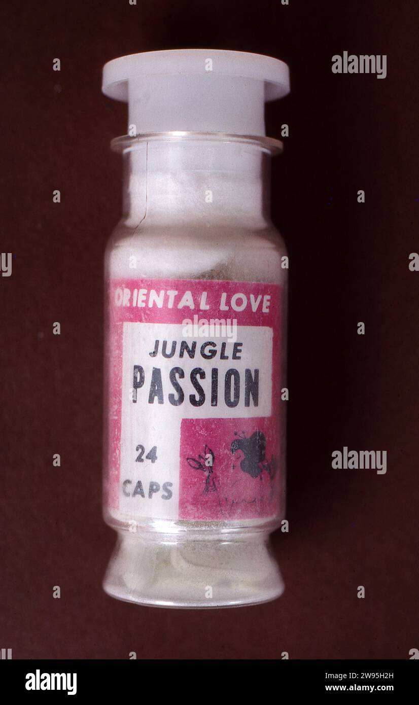 A jar of Jungle Passion tablets from a physician's placebo collection ...
