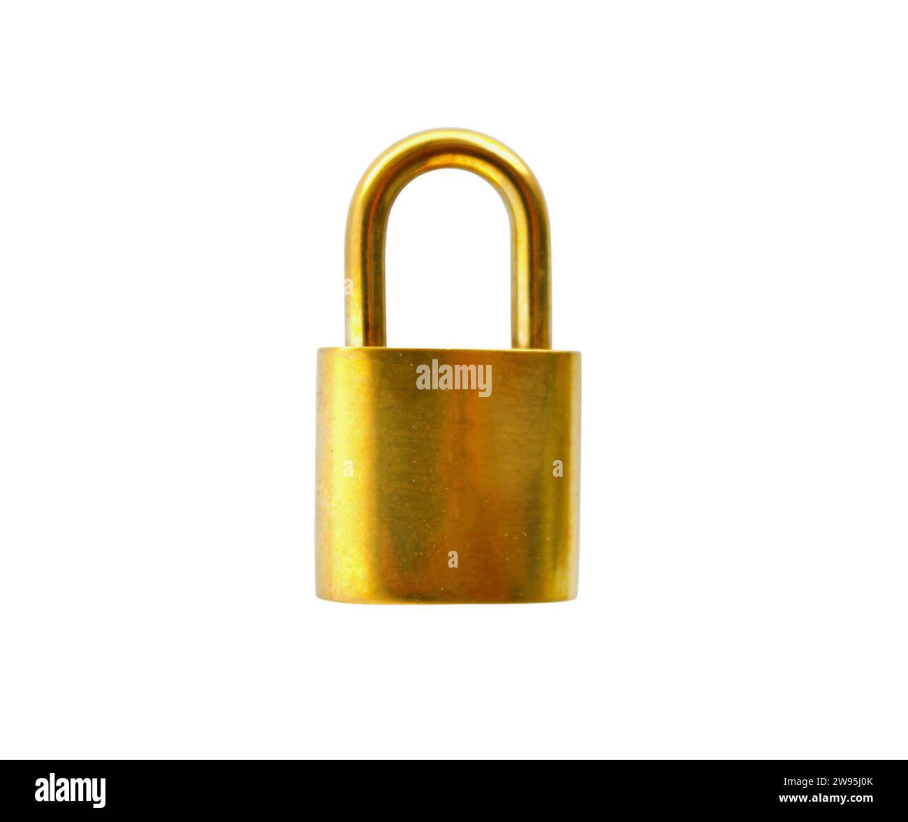 golden metal padlock isolated on white background Stock Photo - Alamy