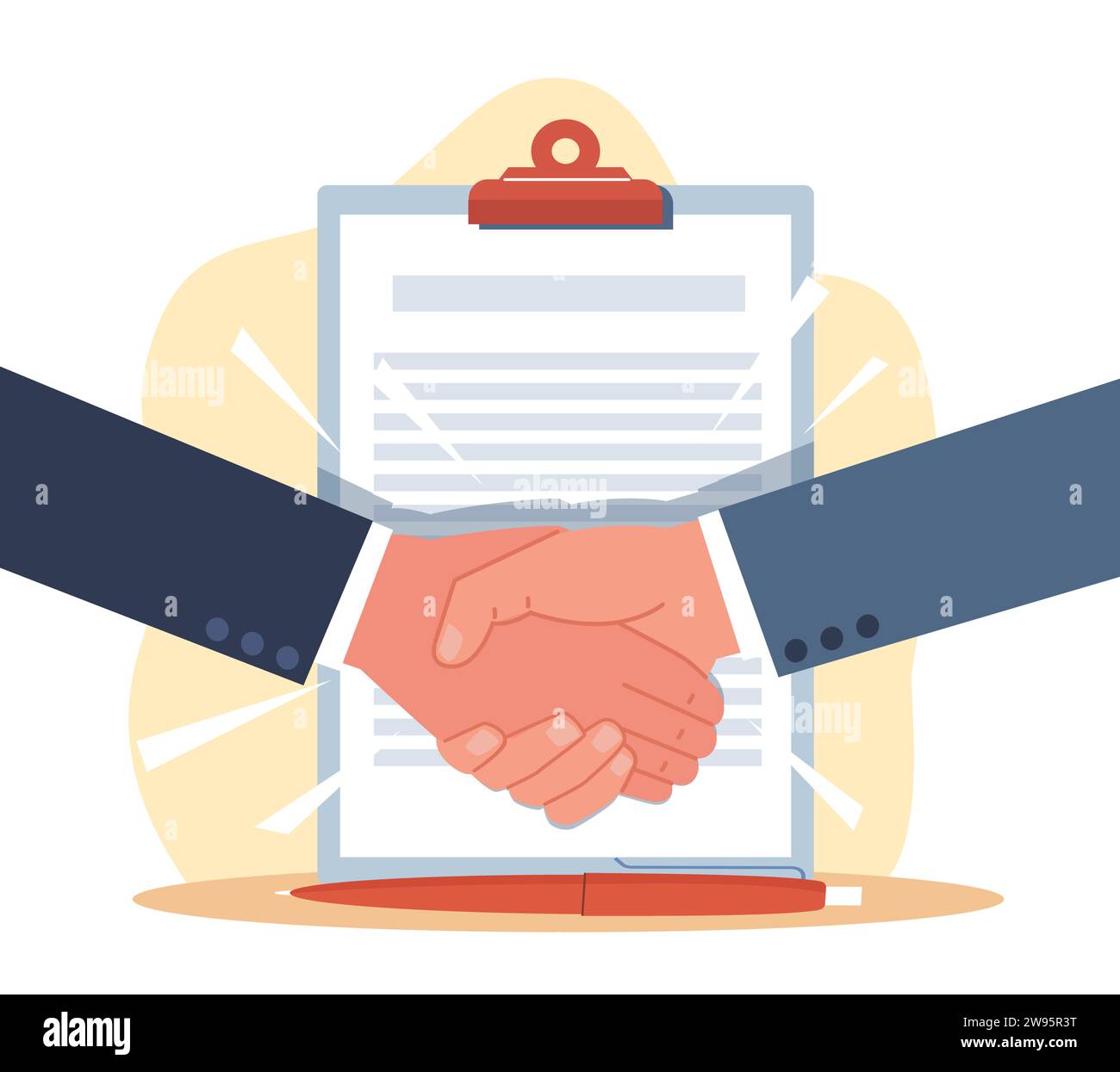 Concluded agreement Stock Vector Images - Alamy