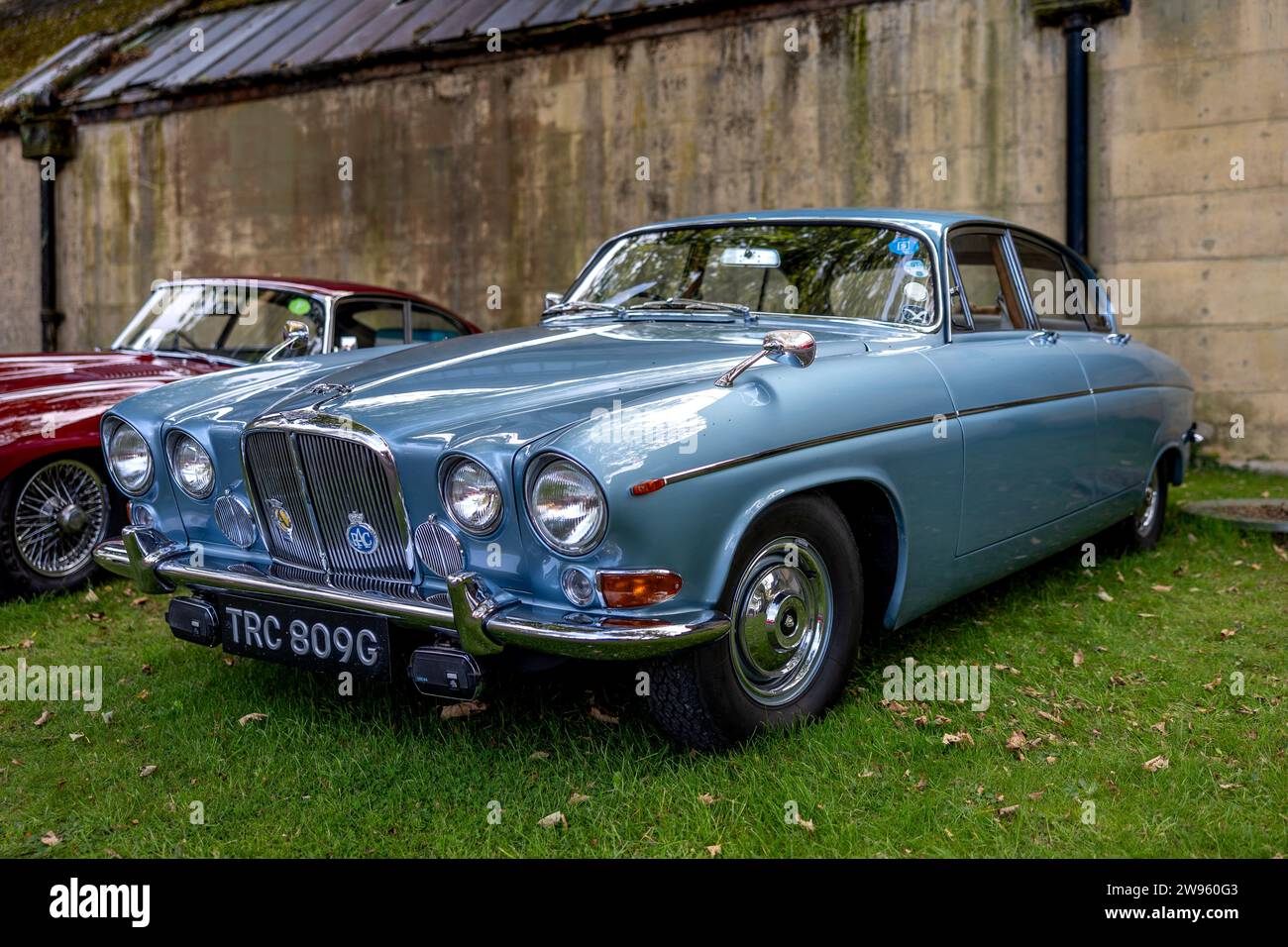 1968 Jaguar 420G, on display at the Bicester Heritage Scramble on 8th October 2023. Stock Photo