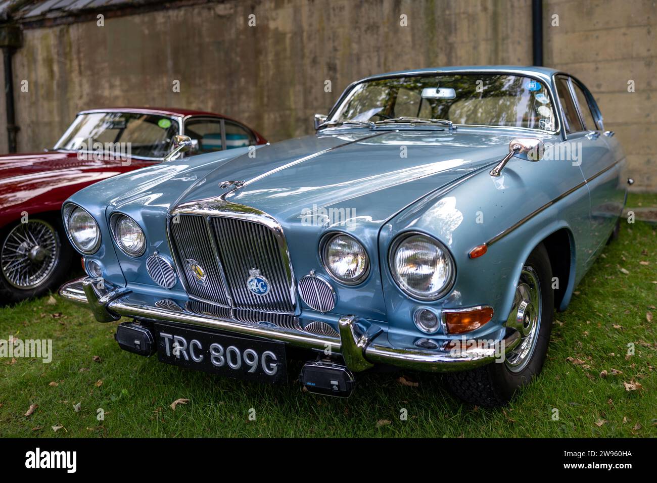 1968 Jaguar 420G, on display at the Bicester Heritage Scramble on 8th October 2023. Stock Photo