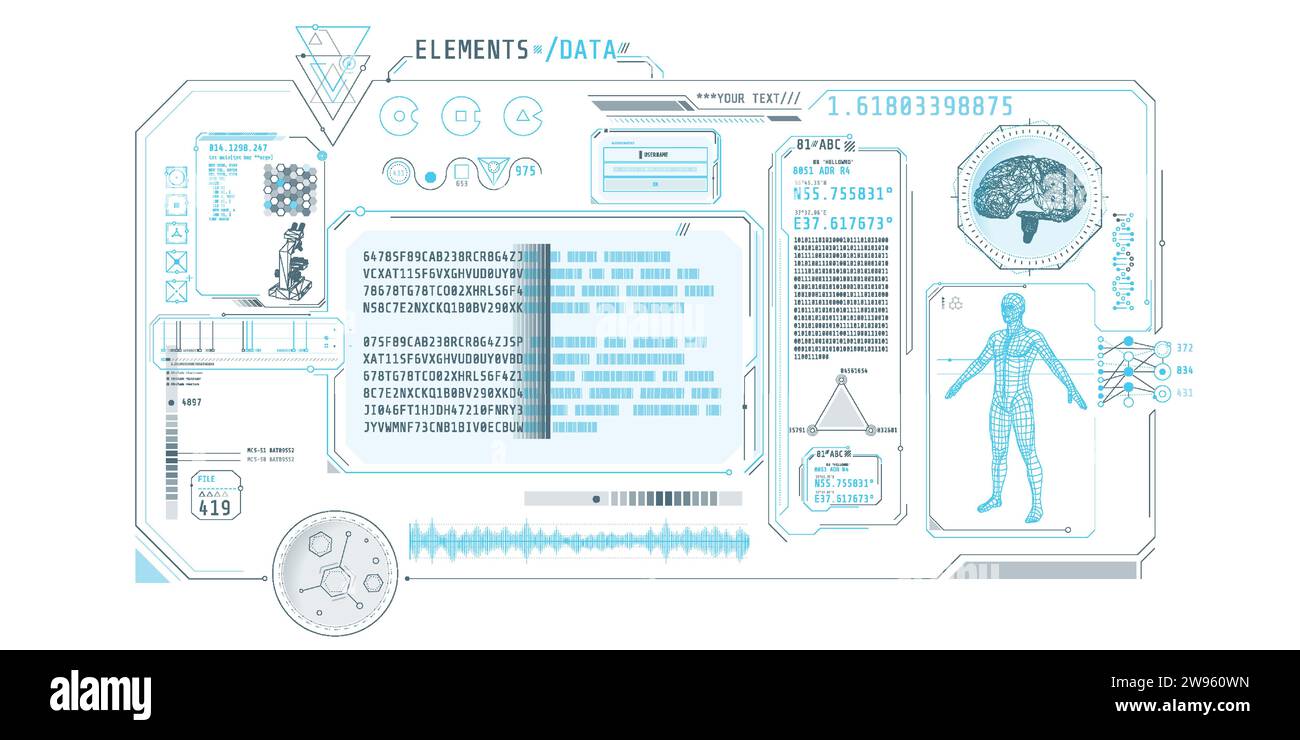 Decoding Medical Data Decoding information brain Stock Vector Images - Alamy