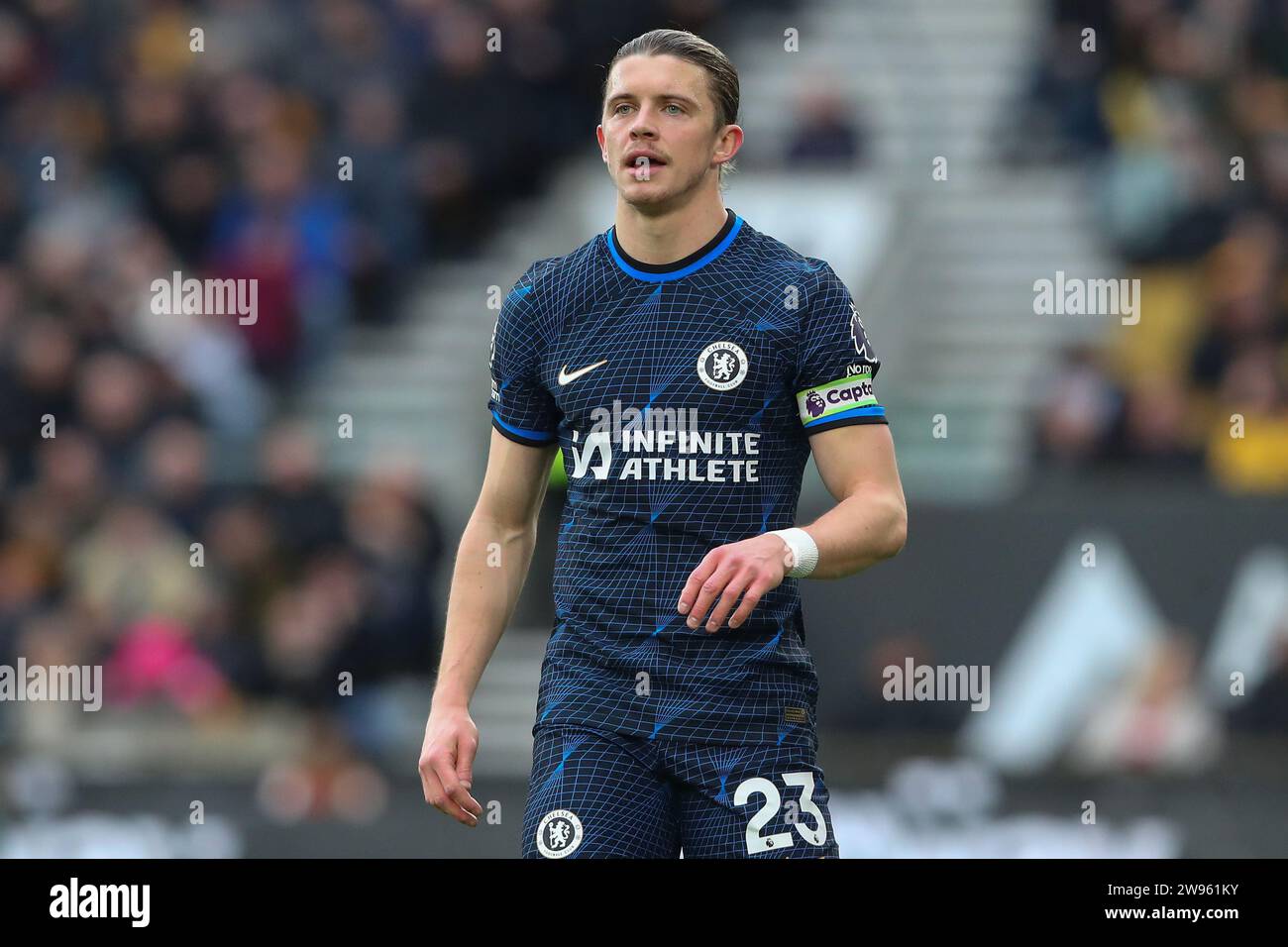 Wolverhampton, UK. 24th Dec, 2023. Conor Gallagher of Chelsea during the Premier League match Wolverhampton Wanderers vs Chelsea at Molineux, Wolverhampton, United Kingdom, 24th December 2023 (Photo by Gareth Evans/News Images) Credit: News Images LTD/Alamy Live News Stock Photo