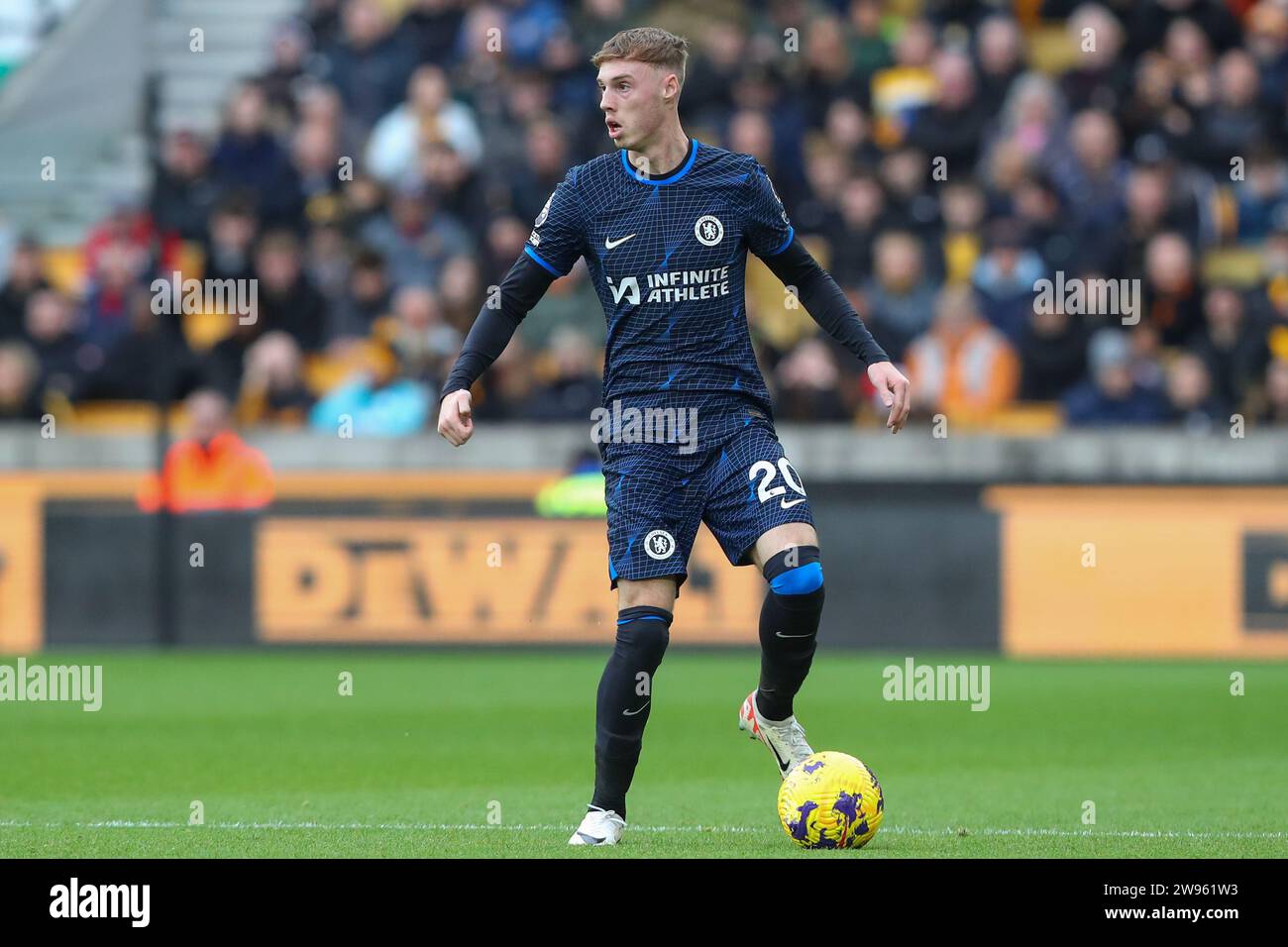 Wolverhampton, UK. 24th Dec, 2023. Cole Palmer of Chelsea in action during the Premier League match Wolverhampton Wanderers vs Chelsea at Molineux, Wolverhampton, United Kingdom, 24th December 2023 (Photo by Gareth Evans/News Images) Credit: News Images LTD/Alamy Live News Stock Photo