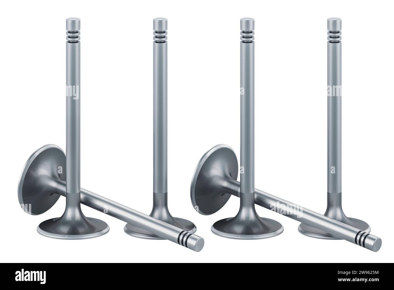 Set of engine intake valves, 3D rendering isolated on white background Stock Photo Alamy
