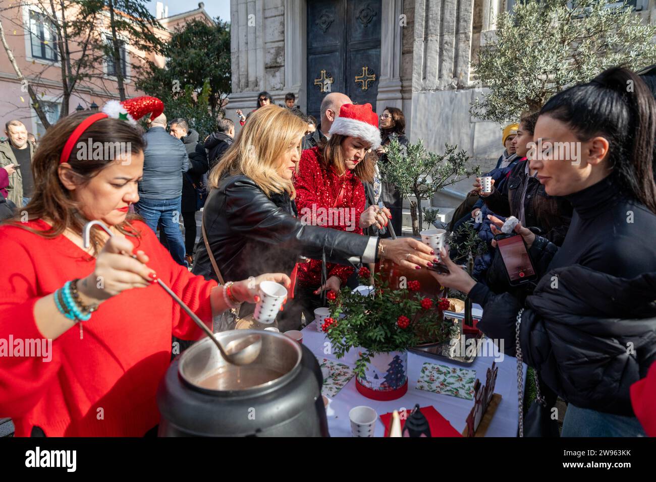 December 24, 2023 The Greek Orthodox community celebrated Christmas in the garden of Hagia